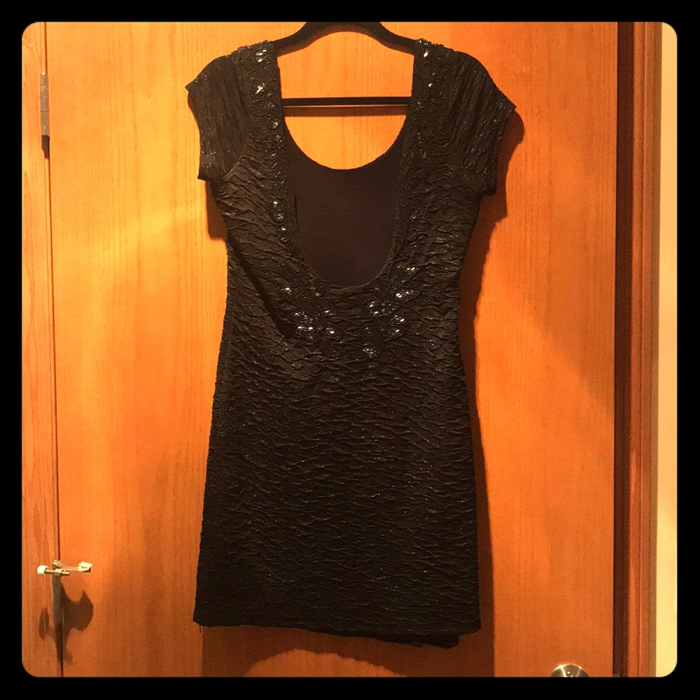 Free People beaded black dress